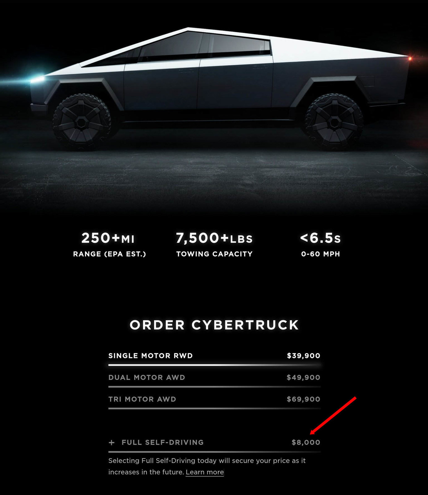 Tesla Cybertruck FSD Full Self Driving Price Increase.jpg